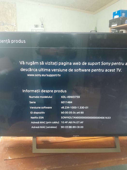 Tv  led  smart  sony 125 cm cm  wifi internet