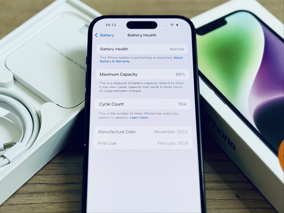 iPhone 15 Black 128GB 88% Neverlocked Negru