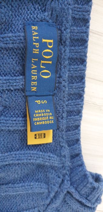 POLO Ralph Lauren Cable Pima Cotton V - Neck S ОРИГИНАЛ Дамски Пуловер