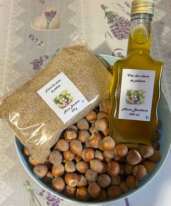 Ulei,faina si crema unt de alune de padure