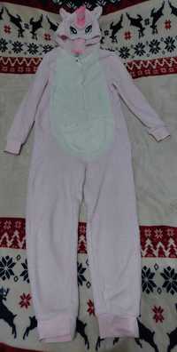 Pijama salopetă unicorn H&M, 8- 10 ani