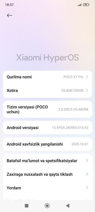 Poco x7 pro 8+8/256