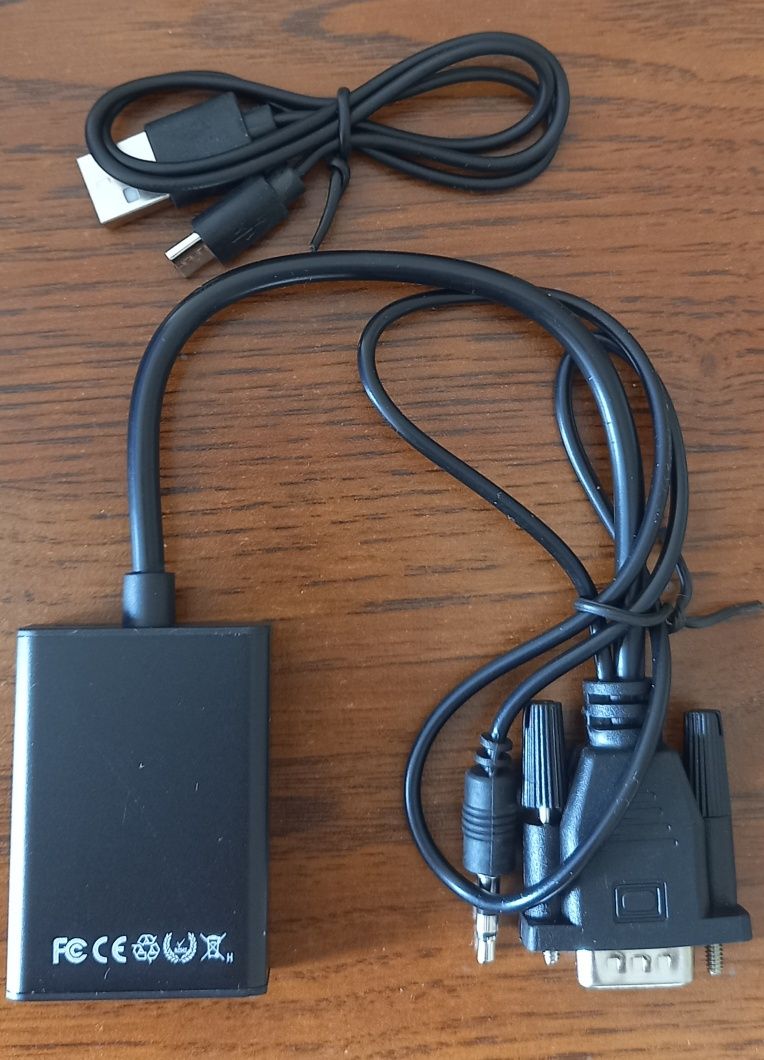 Преходник от VGA към HDMI с адуио каблел