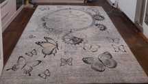 Covor living  fluturi și flori 160x220cm