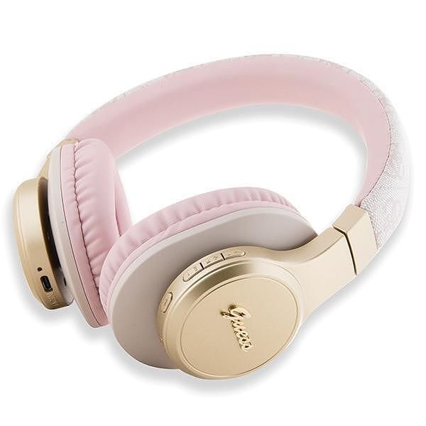 Слушалки bluetooth guess on-ear gubh604gemp pink 4g script