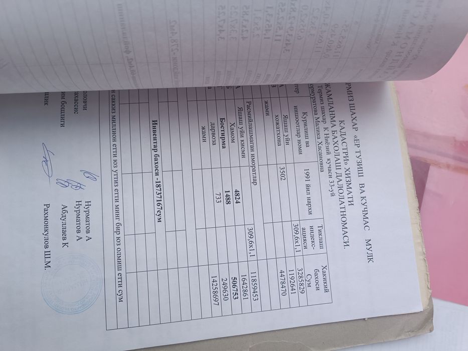 3 honalik  2.78 sotix  uchastkasi