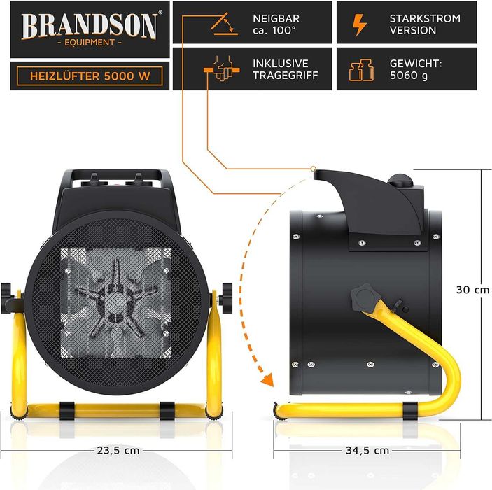 Вентилаторен нагревател Brandson - Fan Heater 5000 Watt
