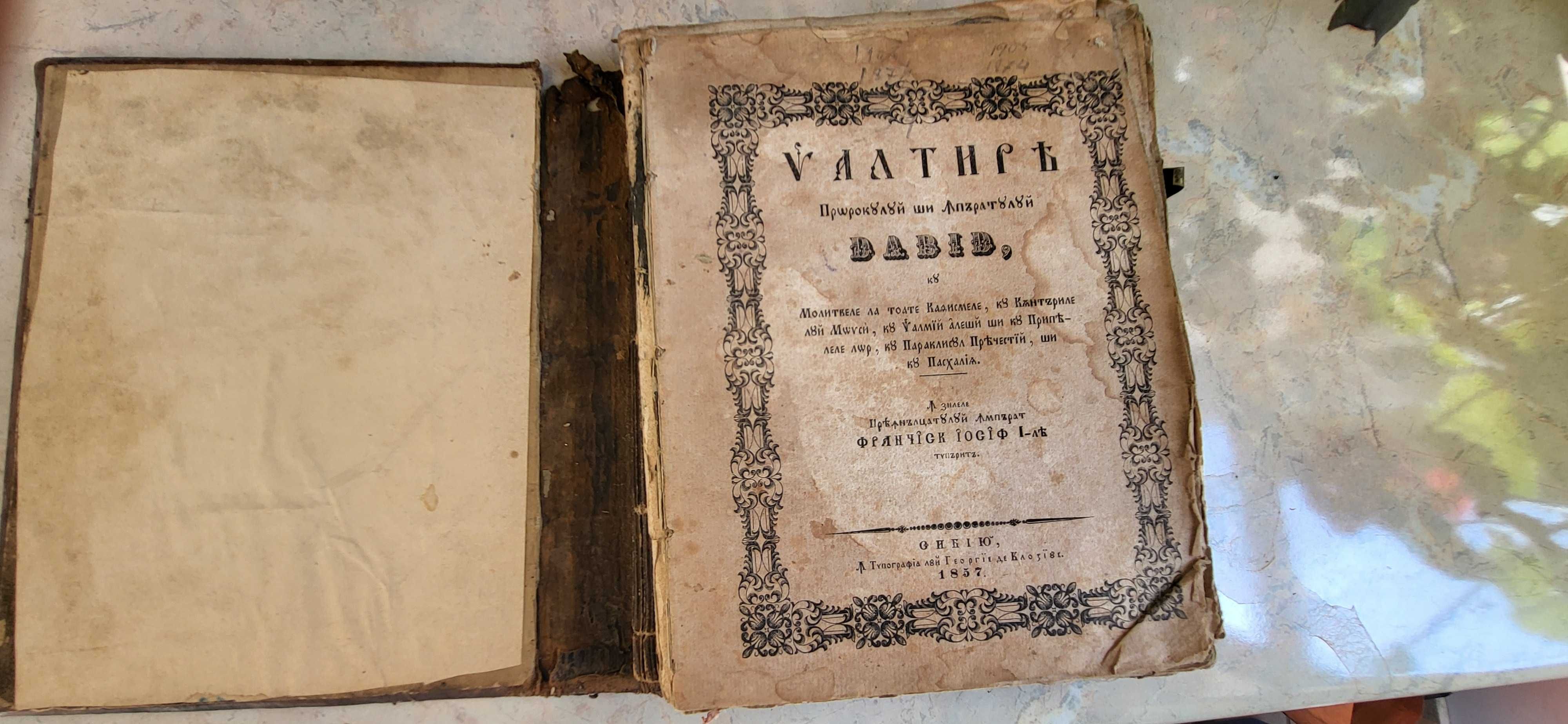 Carte foarte rara bisericeasca, din 1857, in slavona, 228 pagini