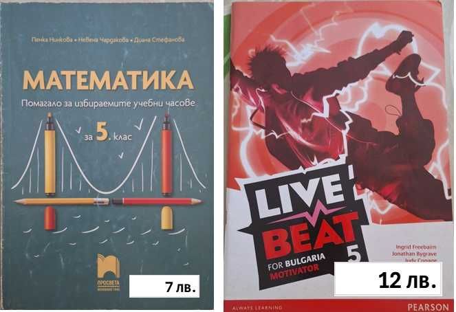 Помагала по БЕЛ и Мат за НВО 5,6 и7 кл, Учебници за 9 кл
