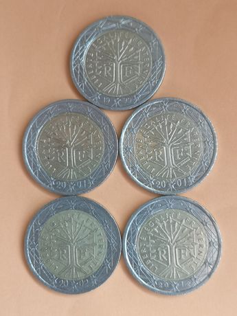 Monede 2 euro 1999, 2001, 2002, 2012 Franța pentru colecție!