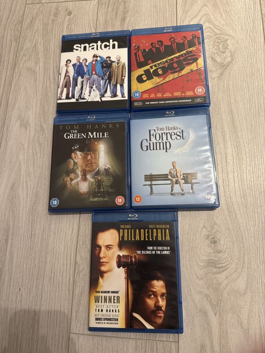 bluray Snatch, reservoir dogs, green mile, forrest gump, philadelphia