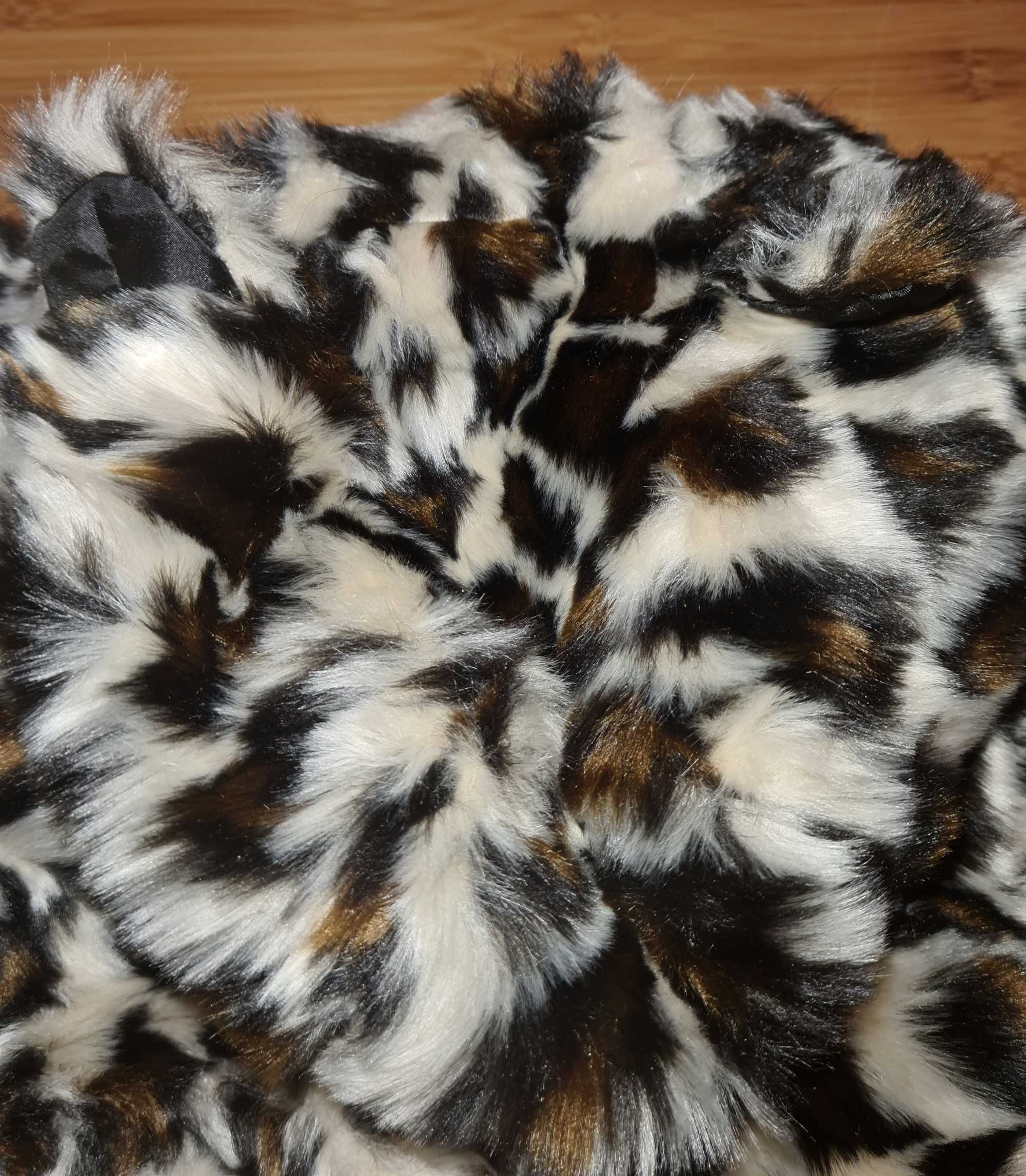 Palton gros fata cu gluga imprimeu leopard Palomino nou 2/3 ani