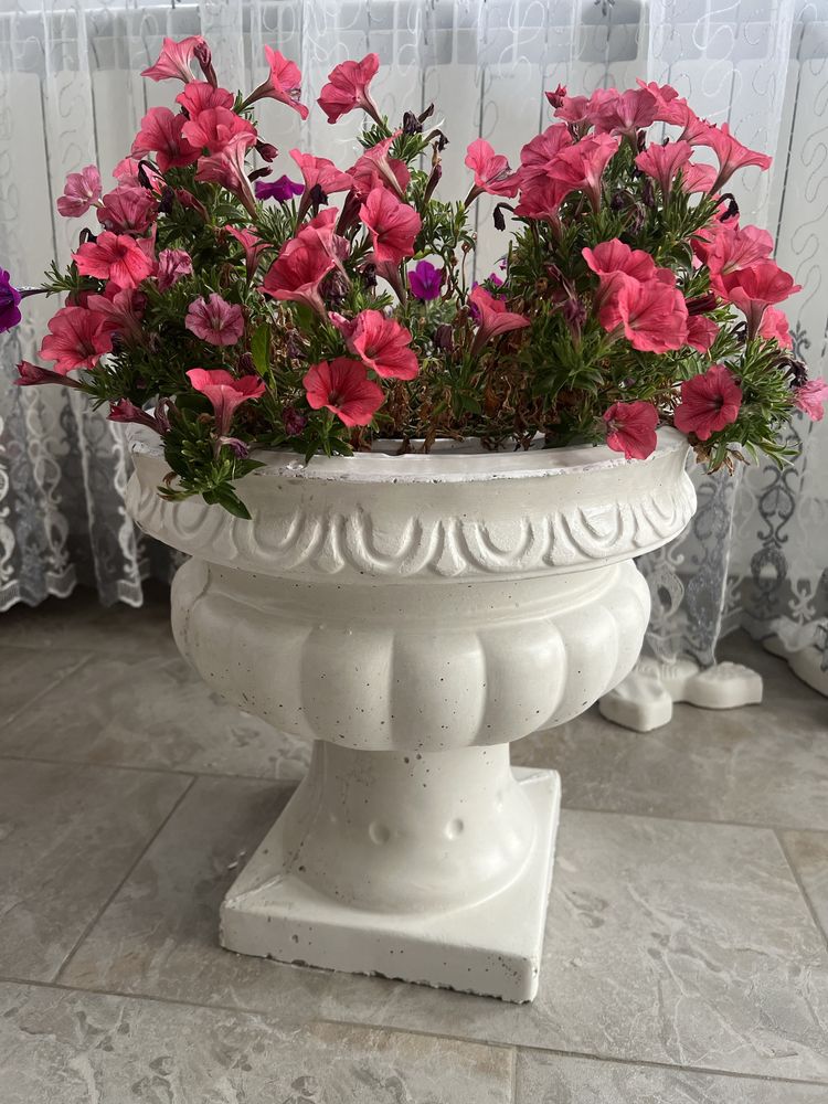 Decoratiuni gradina beton alb premium - Garduri