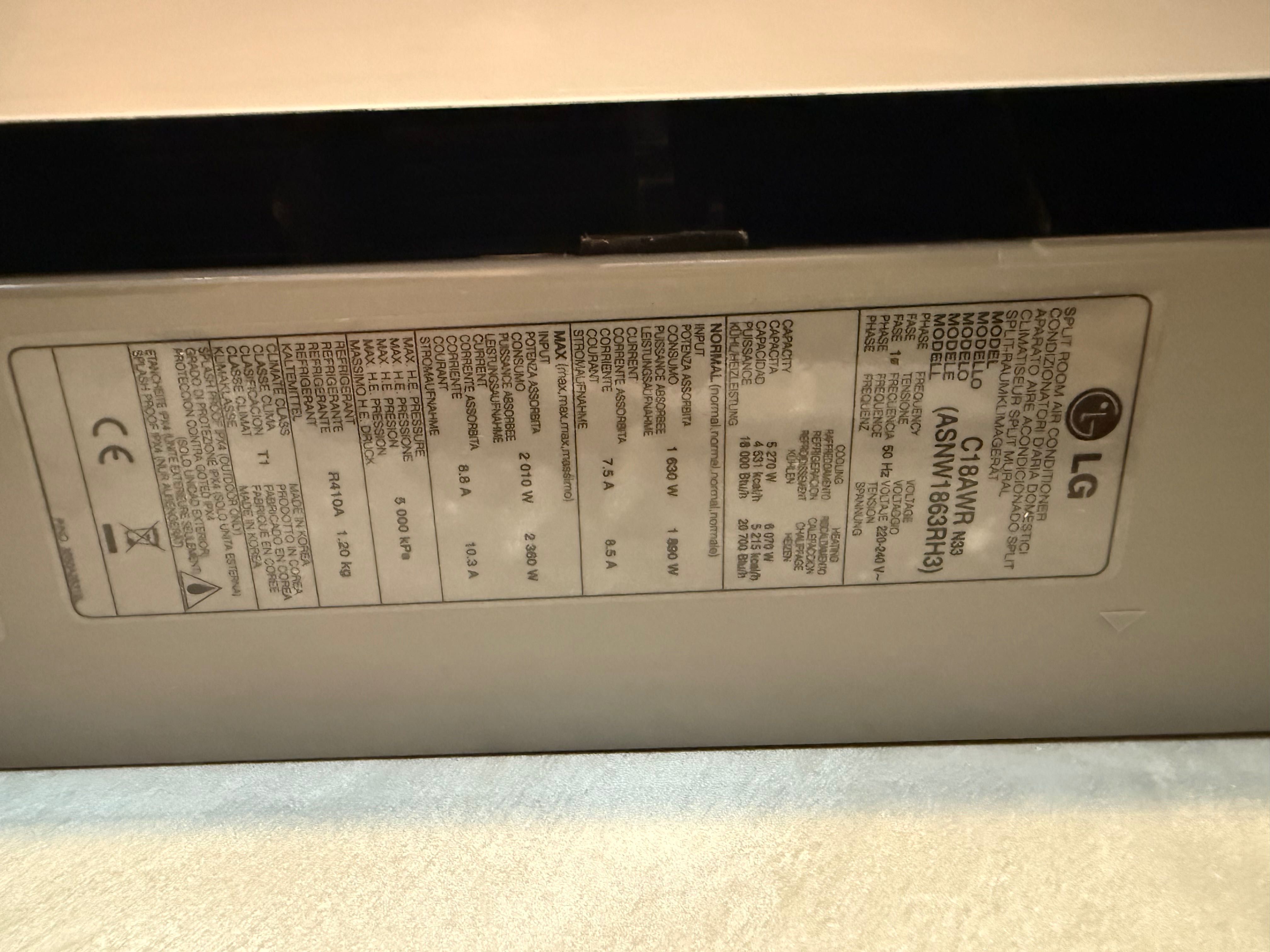 Климатик LG INVERTOR 18btu