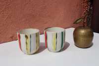 Set 2 pahare portelan Studio pottery, Japonia, cca 1950