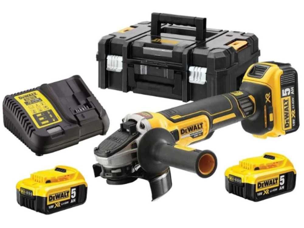 Ъглошлайф акумулаторен DeWALT DCG405P3, 18V, 3x5Ah, 125 мм, безчетков