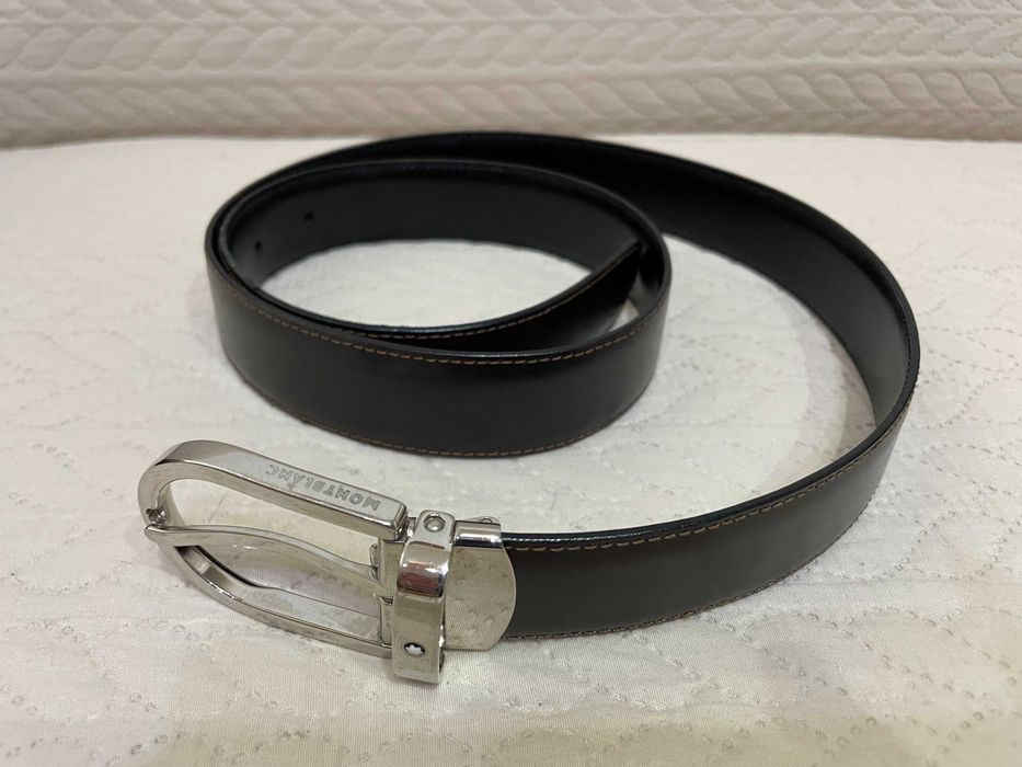 Curea reversibila Montblanc 114412 negru maro 30 mm