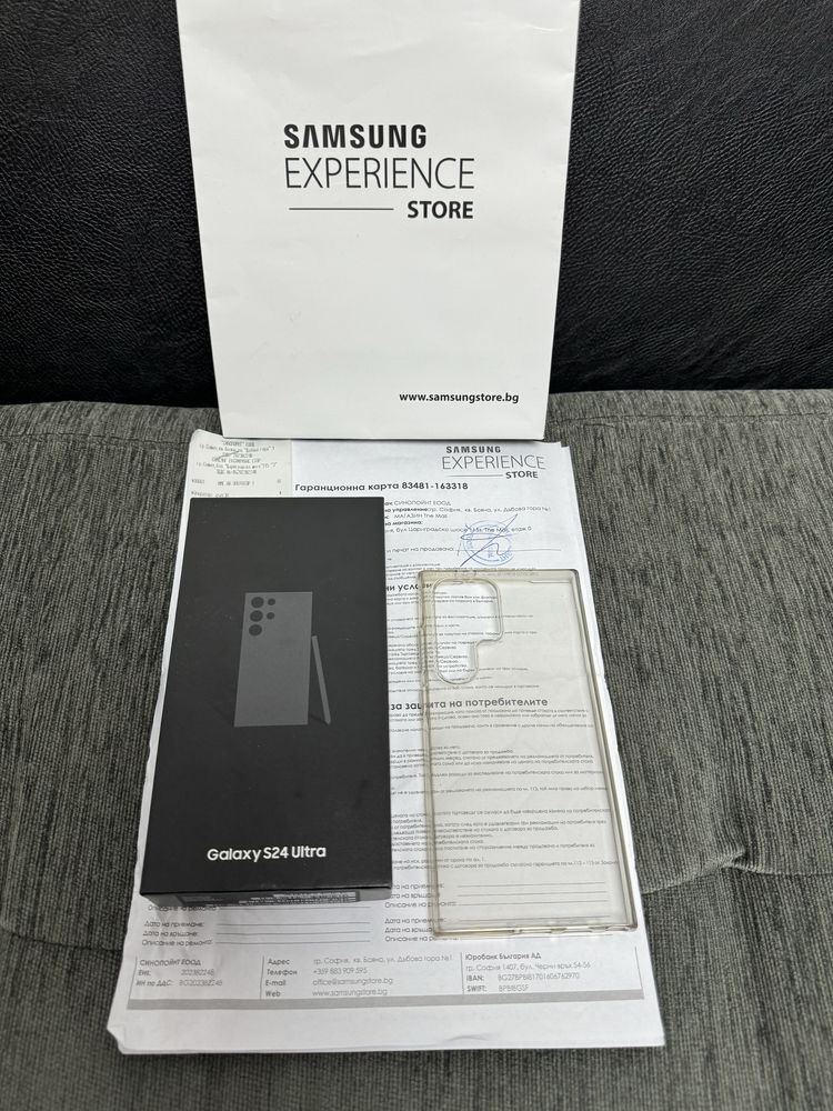 КАТО НОВ 512GB Samsung S24 Ultra Гаранция Experience Store 2026 Black