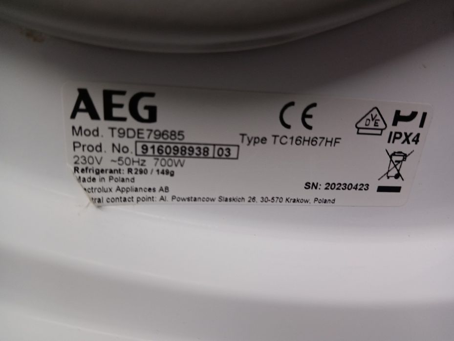 Комплект пералня и сушилня Aeg 9000 series 9кг A+++ 24 месеца гаранция