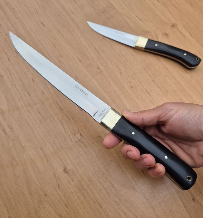 Руски нож Охотник,фултанг с текстилна кания,два модела