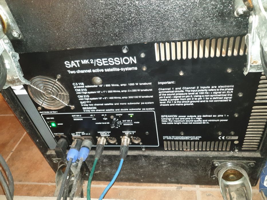 Boxe active KS Audio Sat mk2/Crown Xls5000/Behringer B1500D Pro