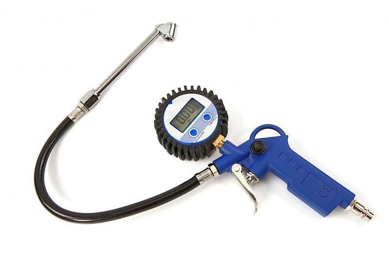 Пневматичен пистолет за помпане на гуми с манометър, дигитален hbm