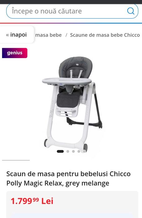 Vand scaun bebe Chicco  Polly Magic