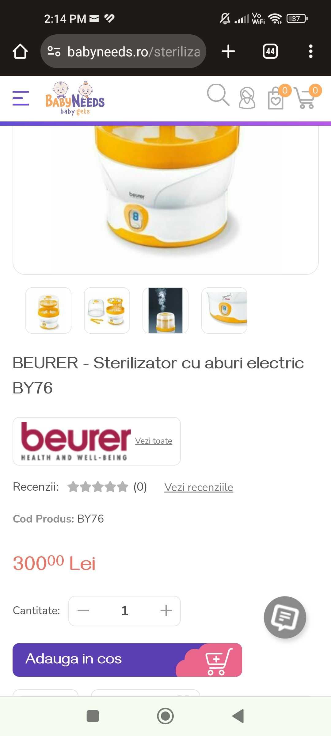 Sterilizator electric Beurer