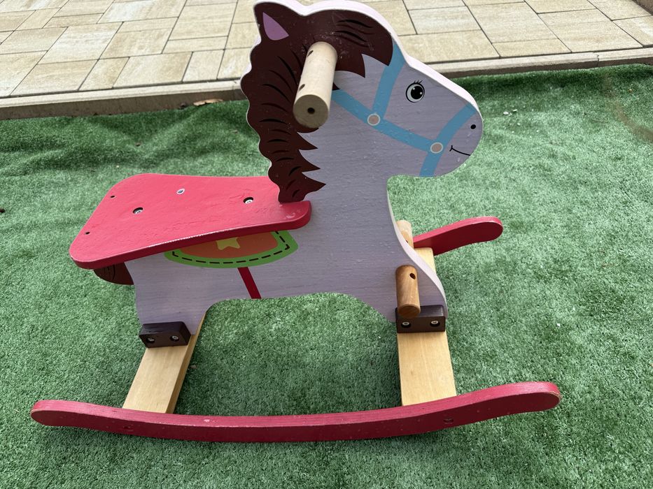 Calut din lemn pentru copii/ balansoar copii