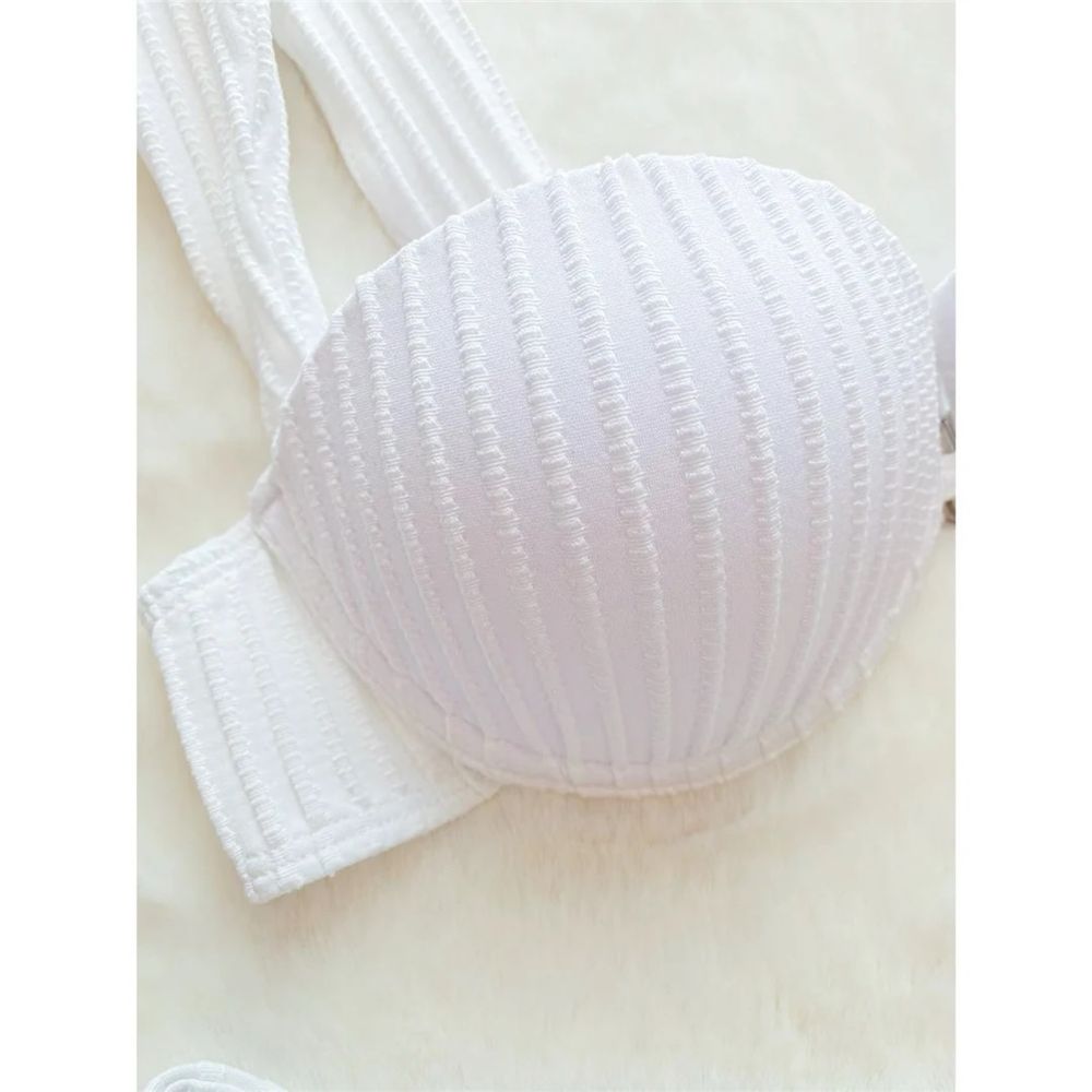 Costum baie C157 Alb cu Push Up stil Victoria Secret MODEL NOU