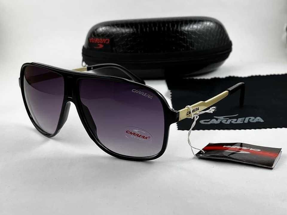 Слънчеви Очила CARRERA Черни Каррера Sunglasees Black Правоъгълни Gold