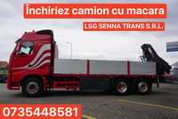 Transport marfa, inchiriez camion cu macara hiab Timisoara