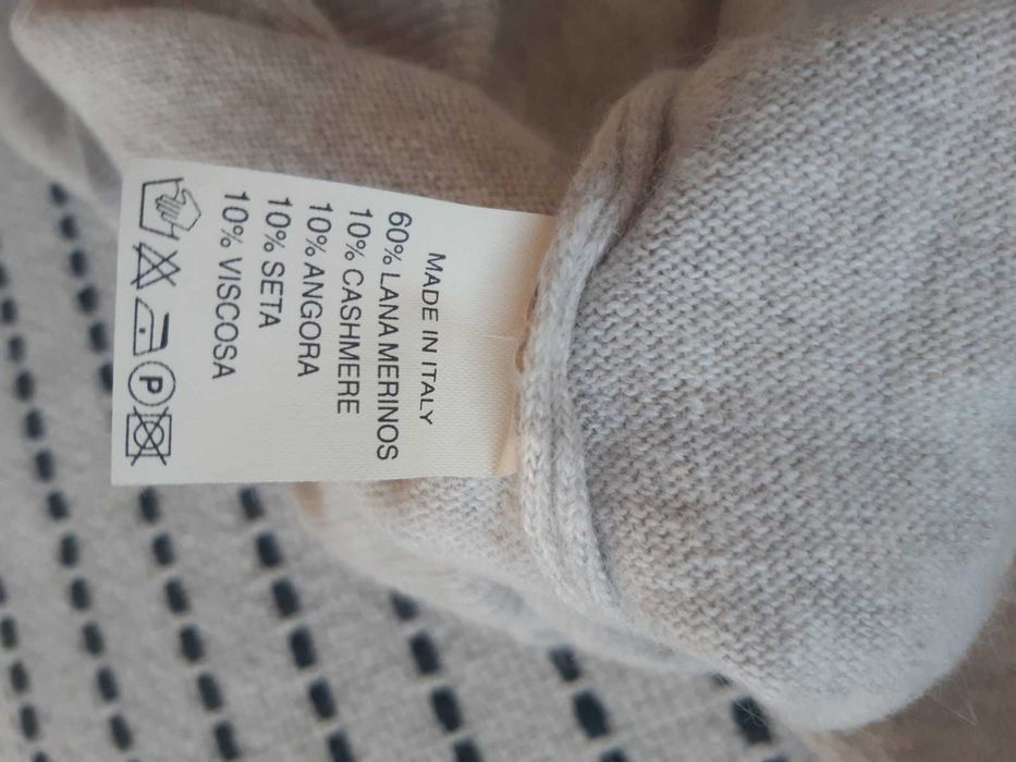 Коприна, кашмир, мерино нов мъжки пуловер