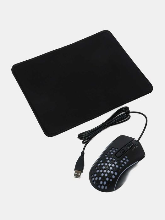 Игровой набор AULA T650 4в1 -клавиатура, мышь, коврик, наушникиRUS/ENG