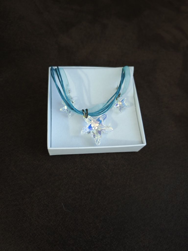 Комплект Swarovski elements  колие и обици морска звезда