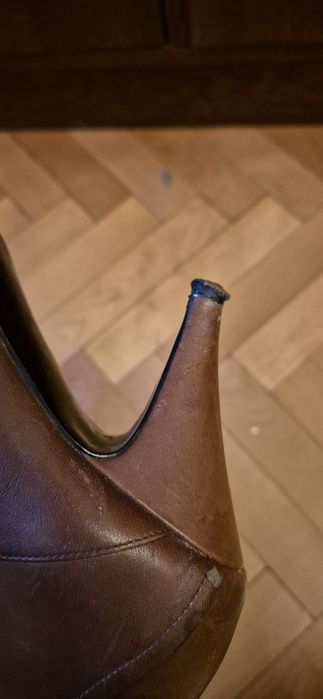 Cizme din piele naturala inalte, din Brazilia