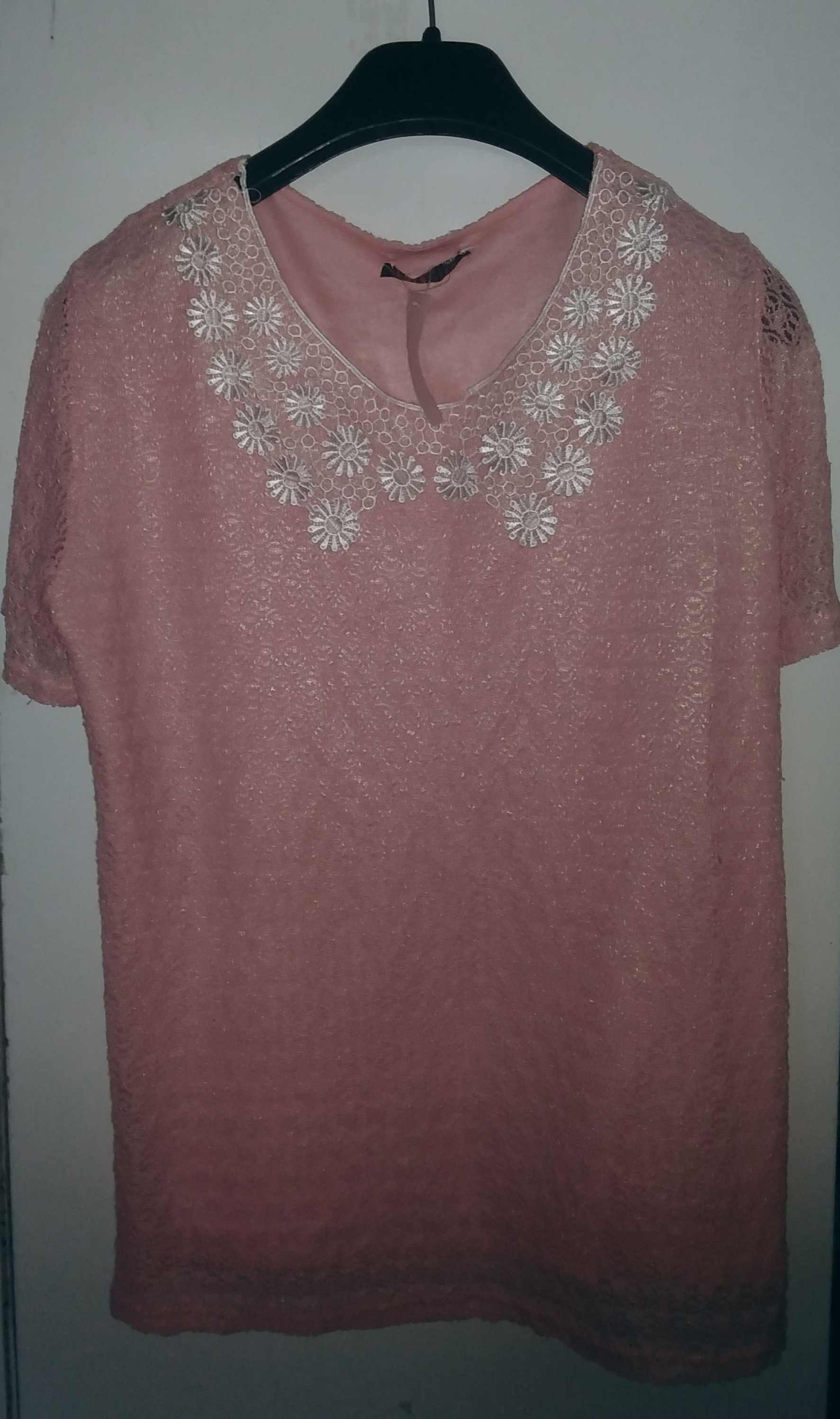 Bluza /Camasa /Tricou Nou dantela cu broderie la guler, M, L, XL, 2XL