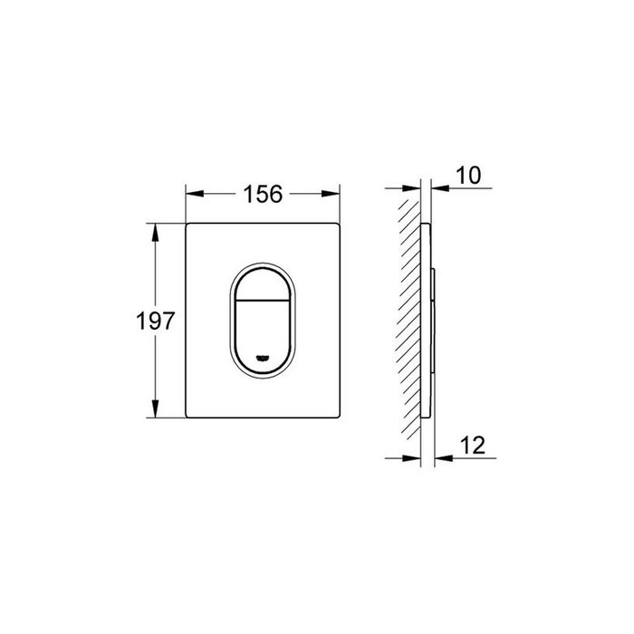 БУТОН ЗА структура за вграждане  5IN1 GROHE
