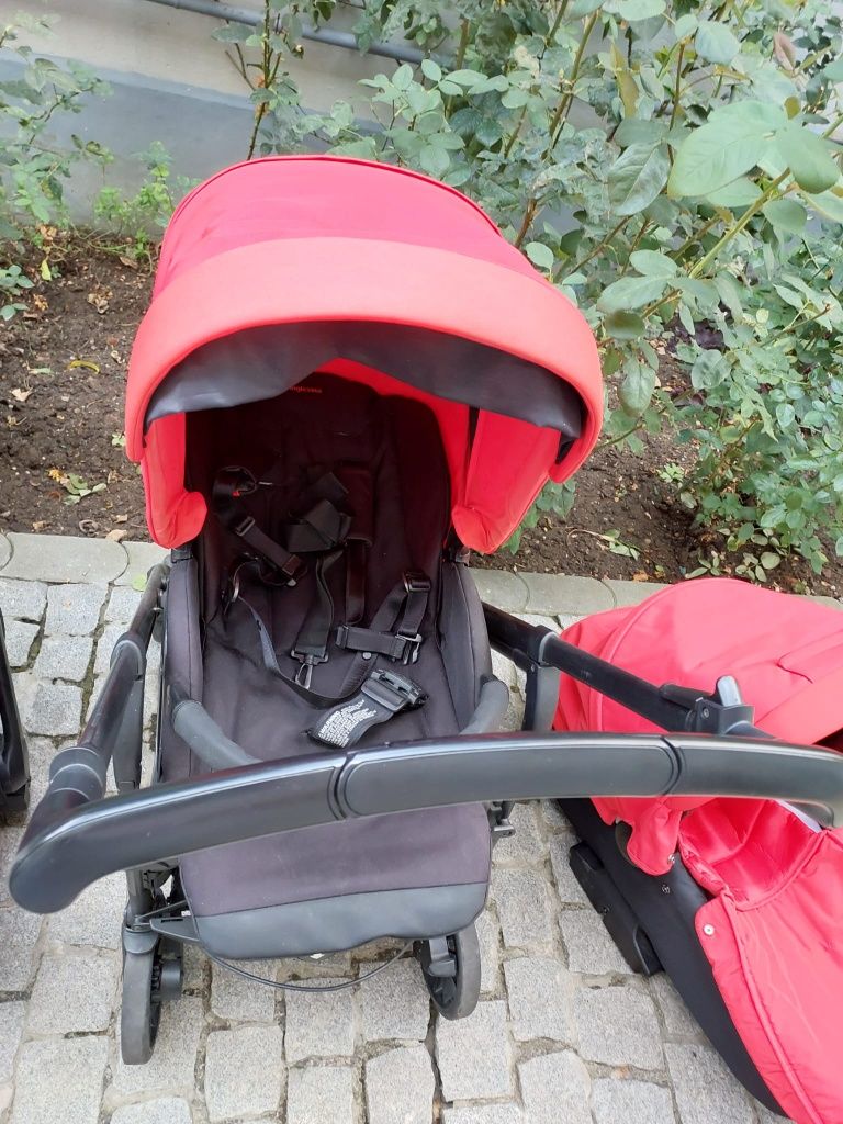 Carucior 3 In 1 Inglesina Trilogy System Colors, Rosu