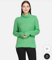 Пуловер, зелен, 48% вълна, 18% алпака, размер S