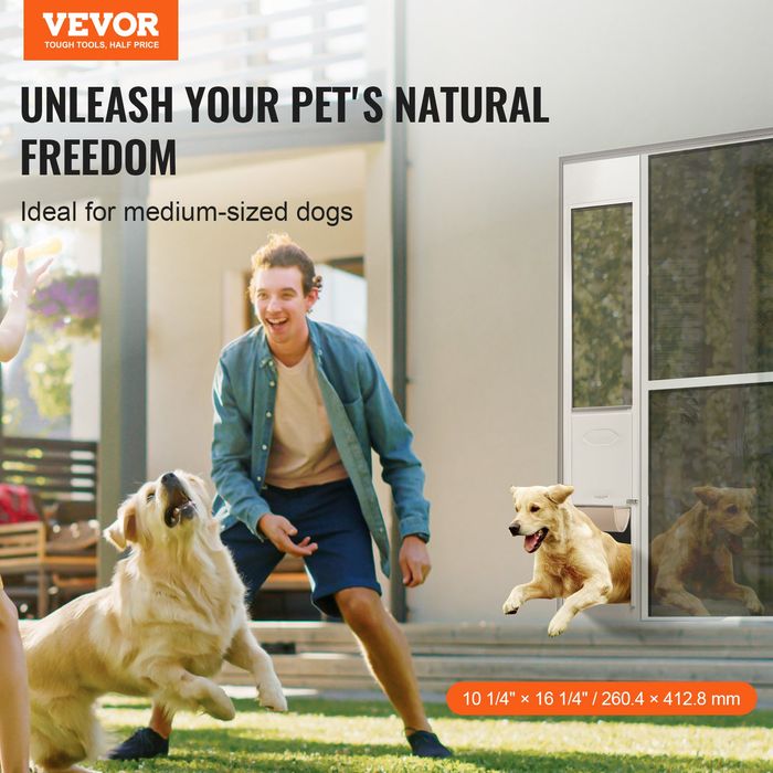 Usa pentru caini,1930-2050mm,Aluminiu,Sticla securizata,Medii