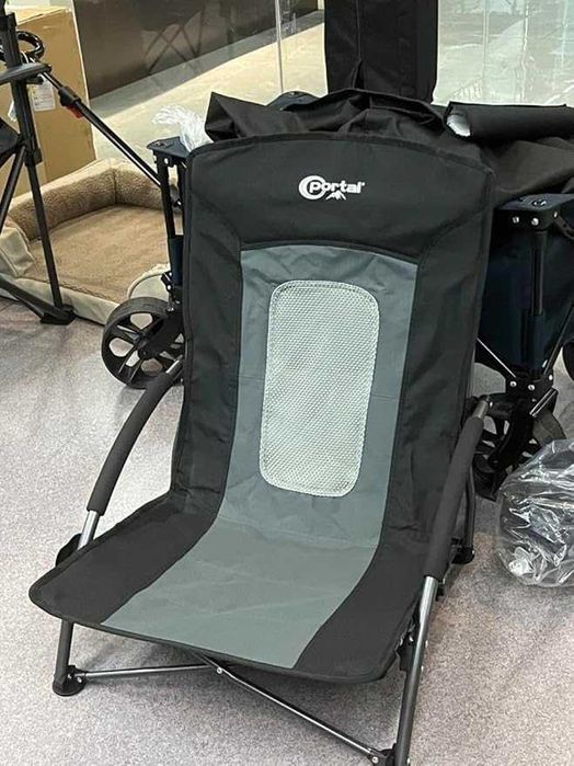 Сгъваем низък плажен стол Portal, лек, дишащ плат