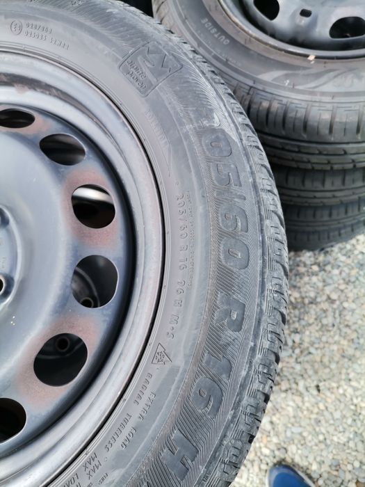 Jante Oțel 5x112 R16 Volkswagen Seat Skoda Audi + anvelope 205/60r16