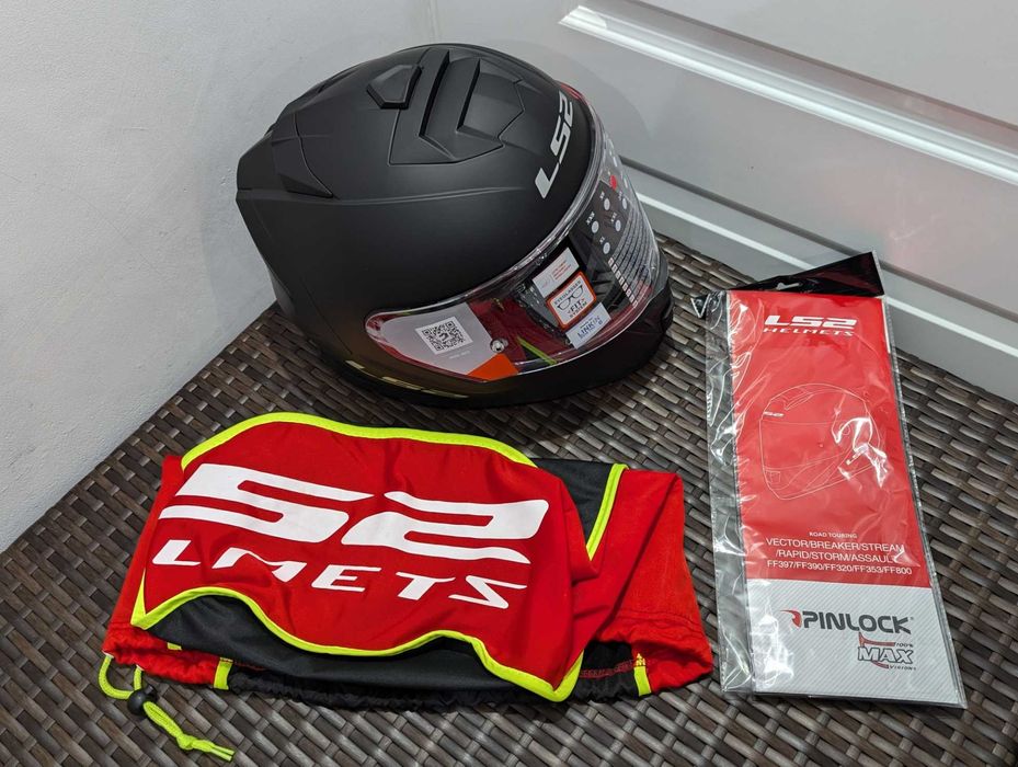 Casca moto LS2 Storm II, marime S si M + pinlock, cu ochelari de soare