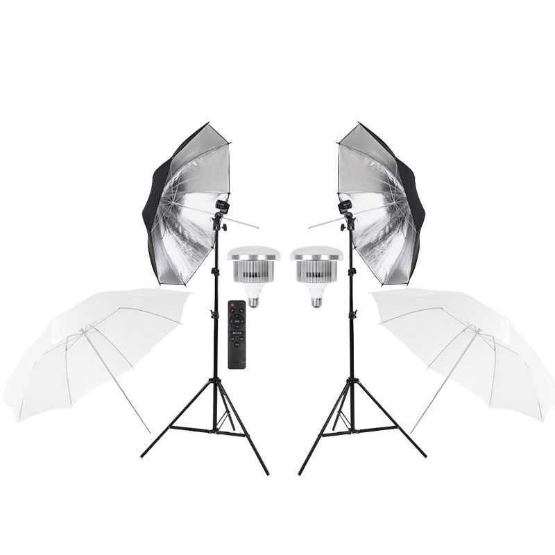 Зонтик для фотостудии с лампой и штативом, Foto Zontik