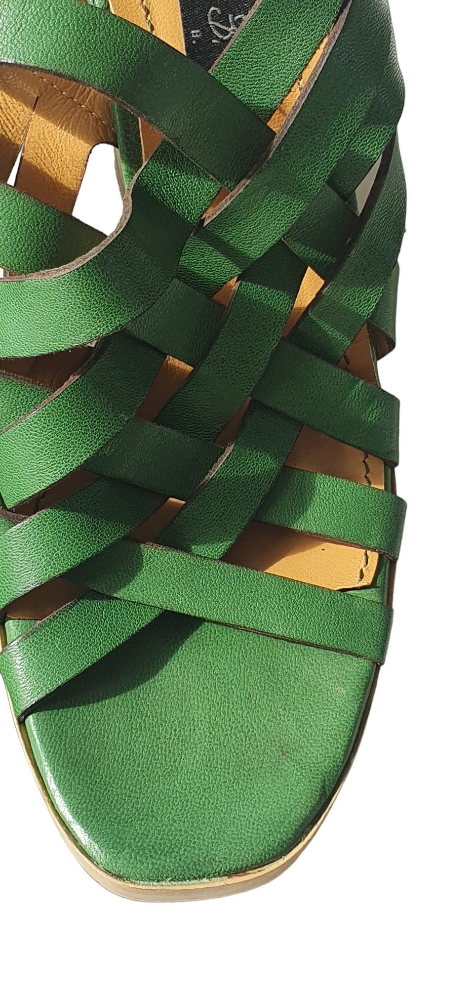 Sandale 38 Musette Cristhelen B, piele, verde