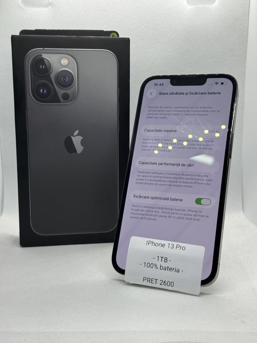 Magazin Vindem: Iphone 13 Pro, 1TB, 100% bateria