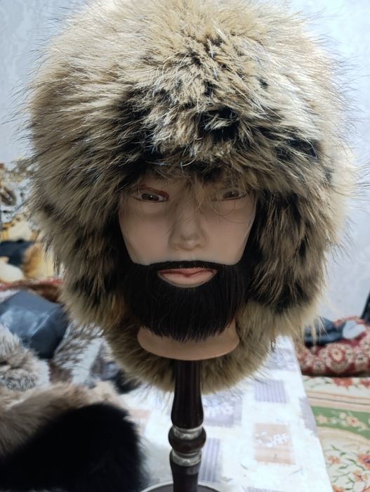 Шапка-Малахай (Енот) Меховая Натуральная