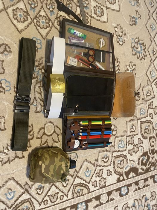 Военный бушлат.Офицерский планшет.Ремень.