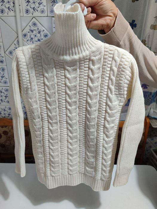 Водолазка белая детская